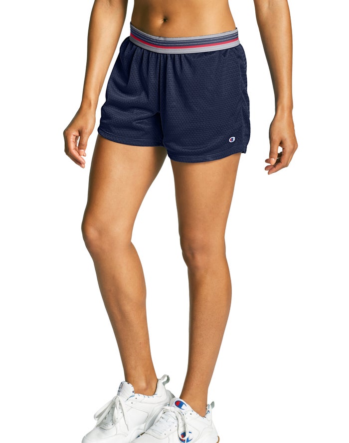 Champion Korte Broek Dames - Donkerblauw - Mesh 4 ( 947812-UKV )